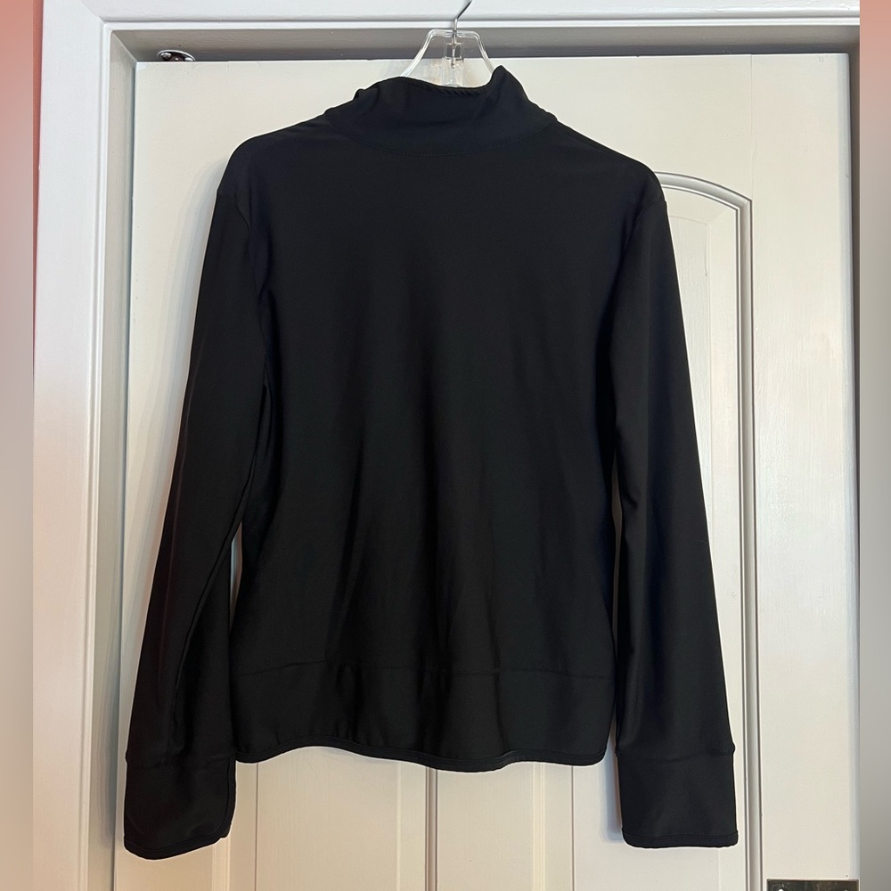 Brand New Women's Lg Black Danskin Zip Up Athletic Jacket w/ Pockets - Picture 2 of 2
